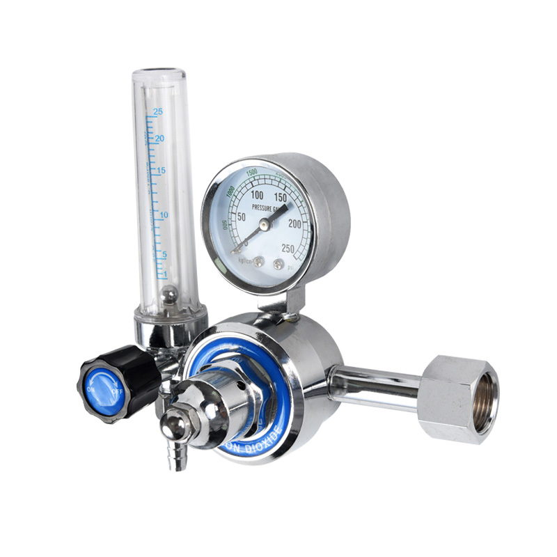 Regulator de dioxid de carbon CO2 neîncălzit Regulator de gaz din alamă complet cu debitmetru