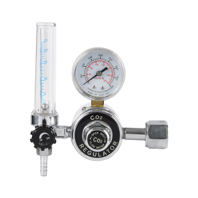 Regulator de CO2 cu dioxid de carbon de tip încălzit Regulator de gaz din alamă complet cu presiune reglabilă