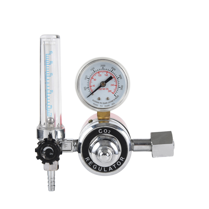 Regulator de CO2 cu dioxid de carbon de tip încălzit Regulator de gaz din alamă complet cu presiune reglabilă