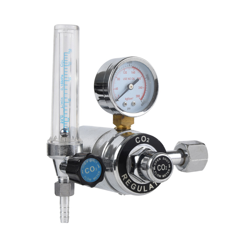 Regulator de CO2 cu dioxid de carbon de tip încălzit Regulator de gaz din alamă complet cu presiune reglabilă