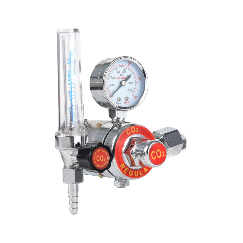 Regulator de CO2 cu dioxid de carbon de tip încălzit Regulator de gaz din alamă complet cu presiune reglabilă