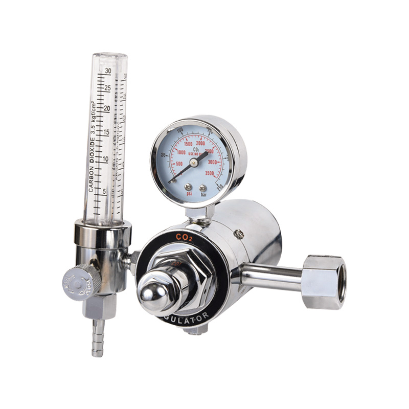 Regulator de CO2 cu dioxid de carbon de tip încălzit Regulator de gaz din alamă complet cu presiune reglabilă