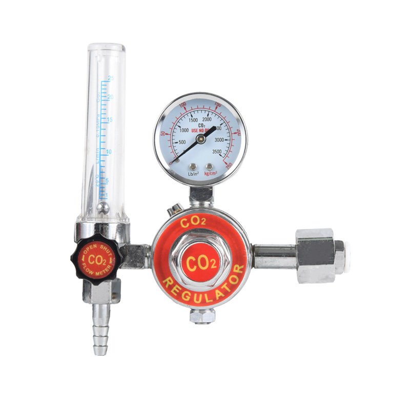 Regulator de CO2 cu dioxid de carbon de tip încălzit Regulator de gaz din alamă complet cu presiune reglabilă